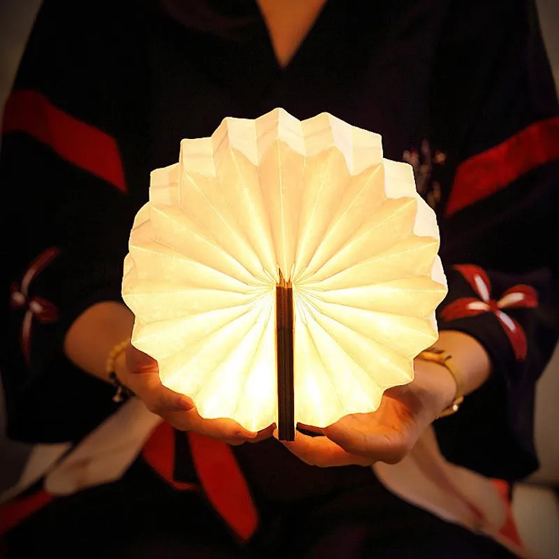 Wooden Folding Book Light