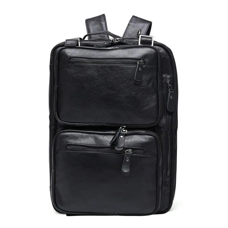Woosir Leather Briefcase Backpack Convertible 15.6"